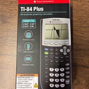 Texas Instruments TI-84 Plus Packaging with Red Highlights
